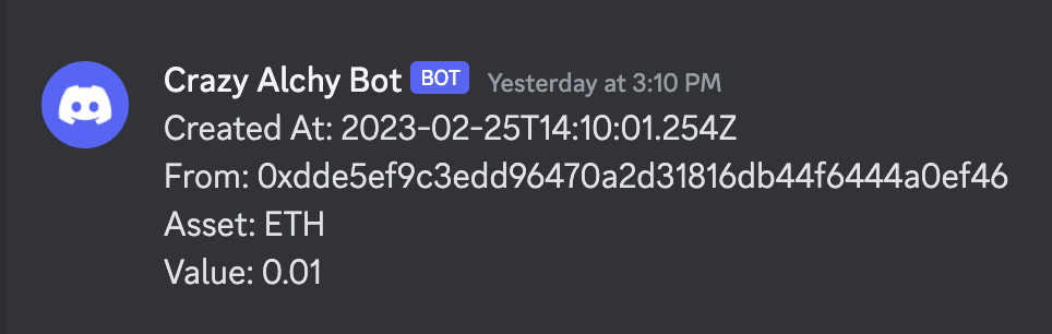 Discord Message Example